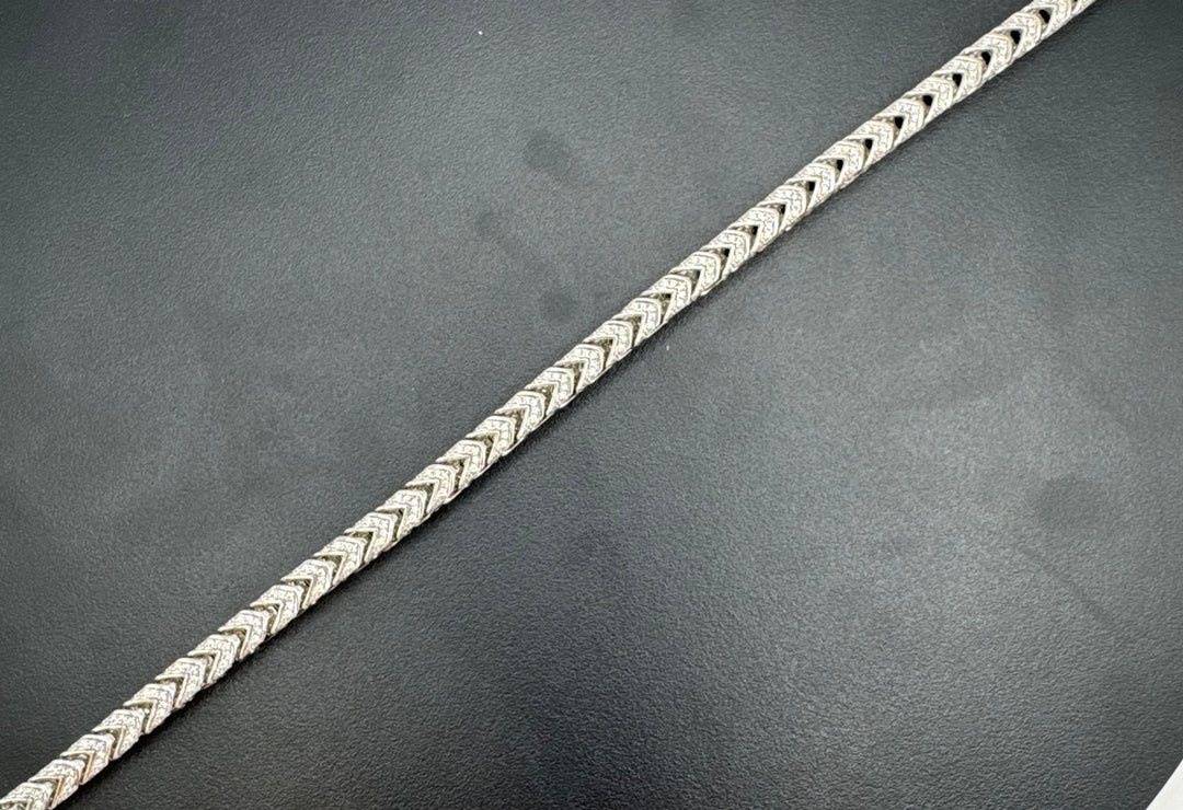 925 SILVER MOISSANITE FRANCO NECKLACE