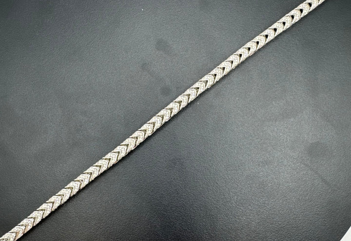 925 SILVER MOISSANITE FRANCO NECKLACE