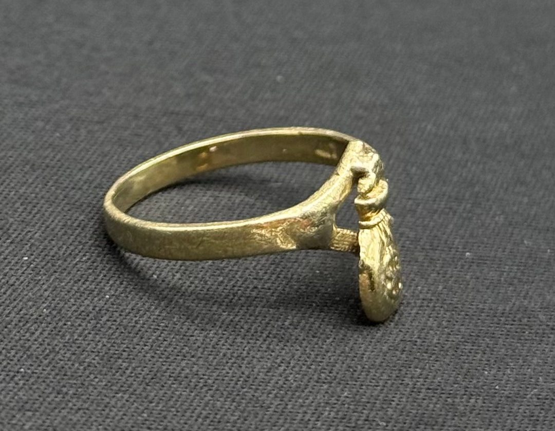 10K GOLD MONEY BAG RING