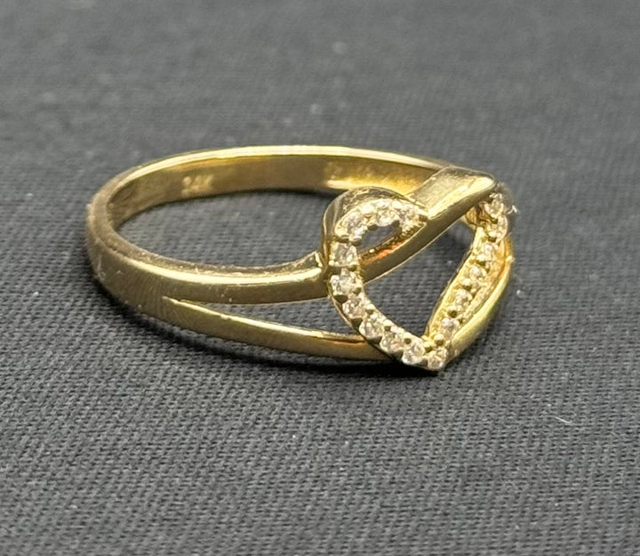 14K GOLD HEART WITH CZ