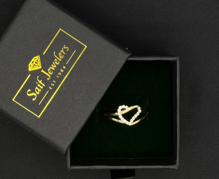 14K GOLD HEART WITH CZ