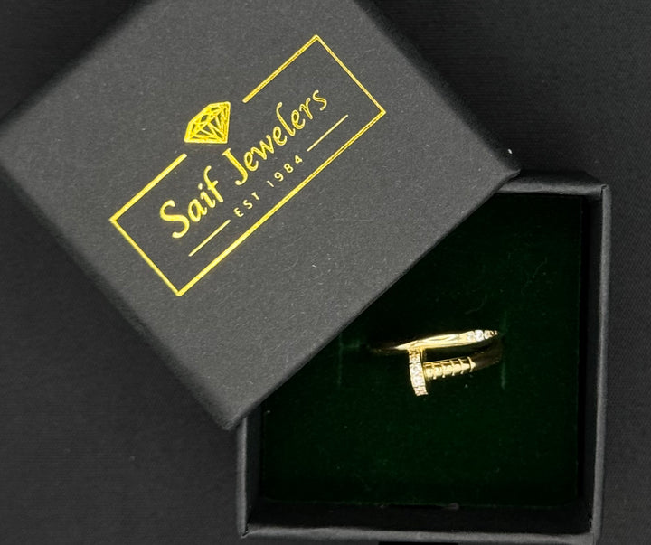 14K GOLD NAIL WITH CZ