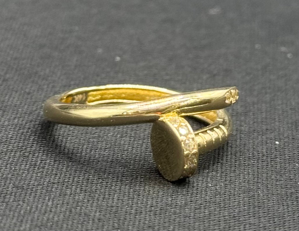 14K GOLD NAIL WITH CZ