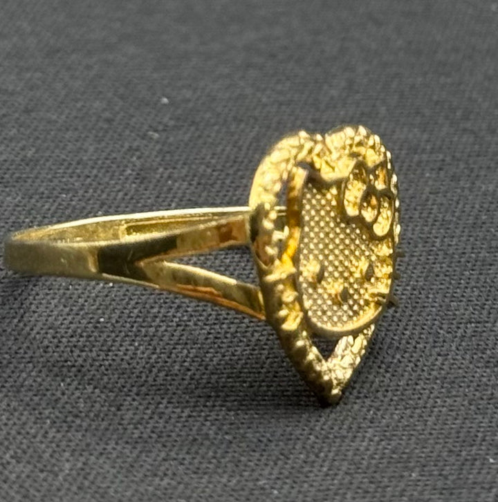 10K GOLD KITTY WITH DIA CUT RING