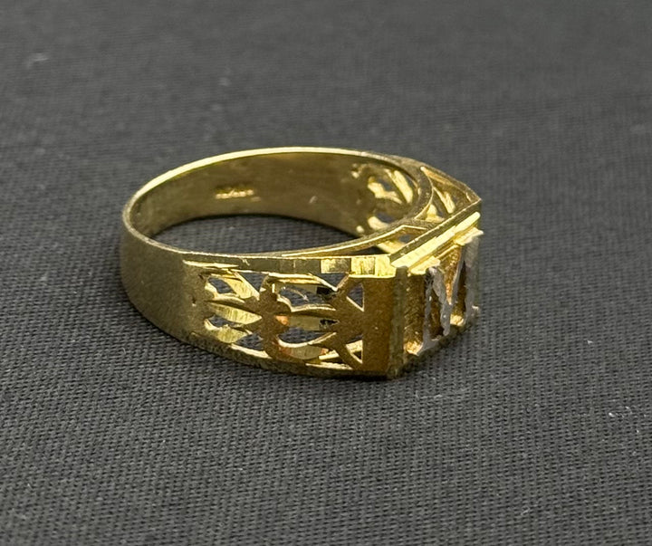 10K GOLD INITIAL M RING