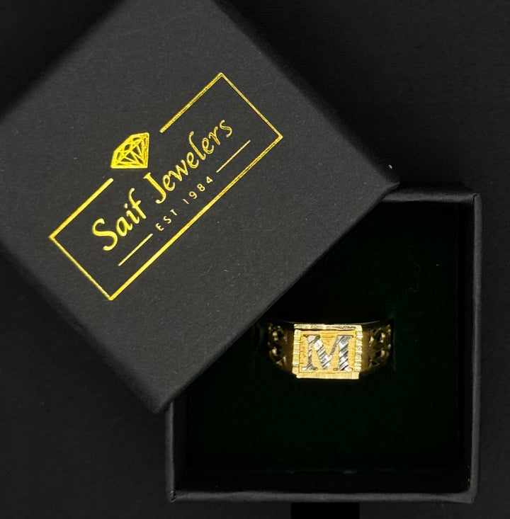 10K GOLD INITIAL M RING
