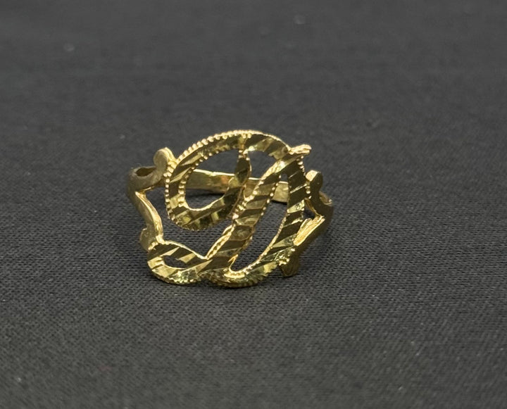 10K GOLD INITIAL RING