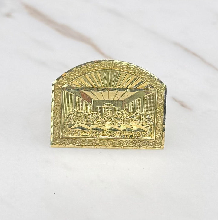 10K GOLD LAST SUPPER DIA CUT RING