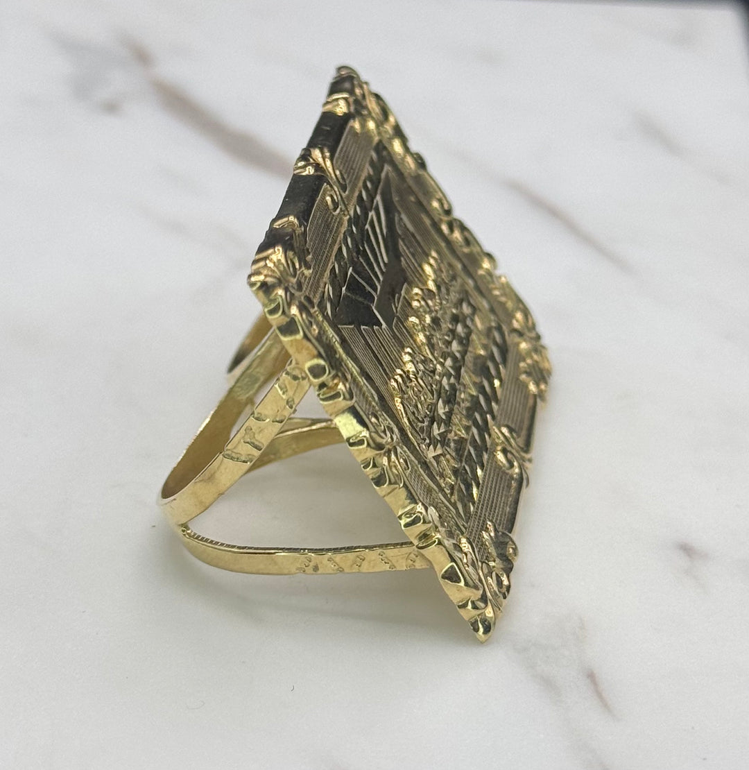 10K GOLD LAST SUPPER TWO FINGER RING