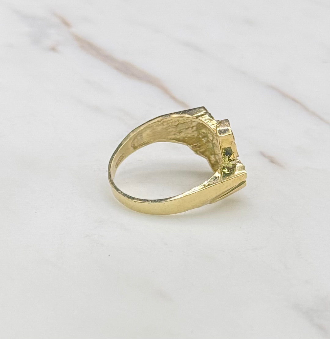 10K GOLD TEXAS NUGGET RING