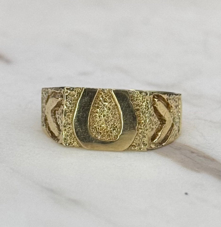 10K GOLD HORSESHOE RING