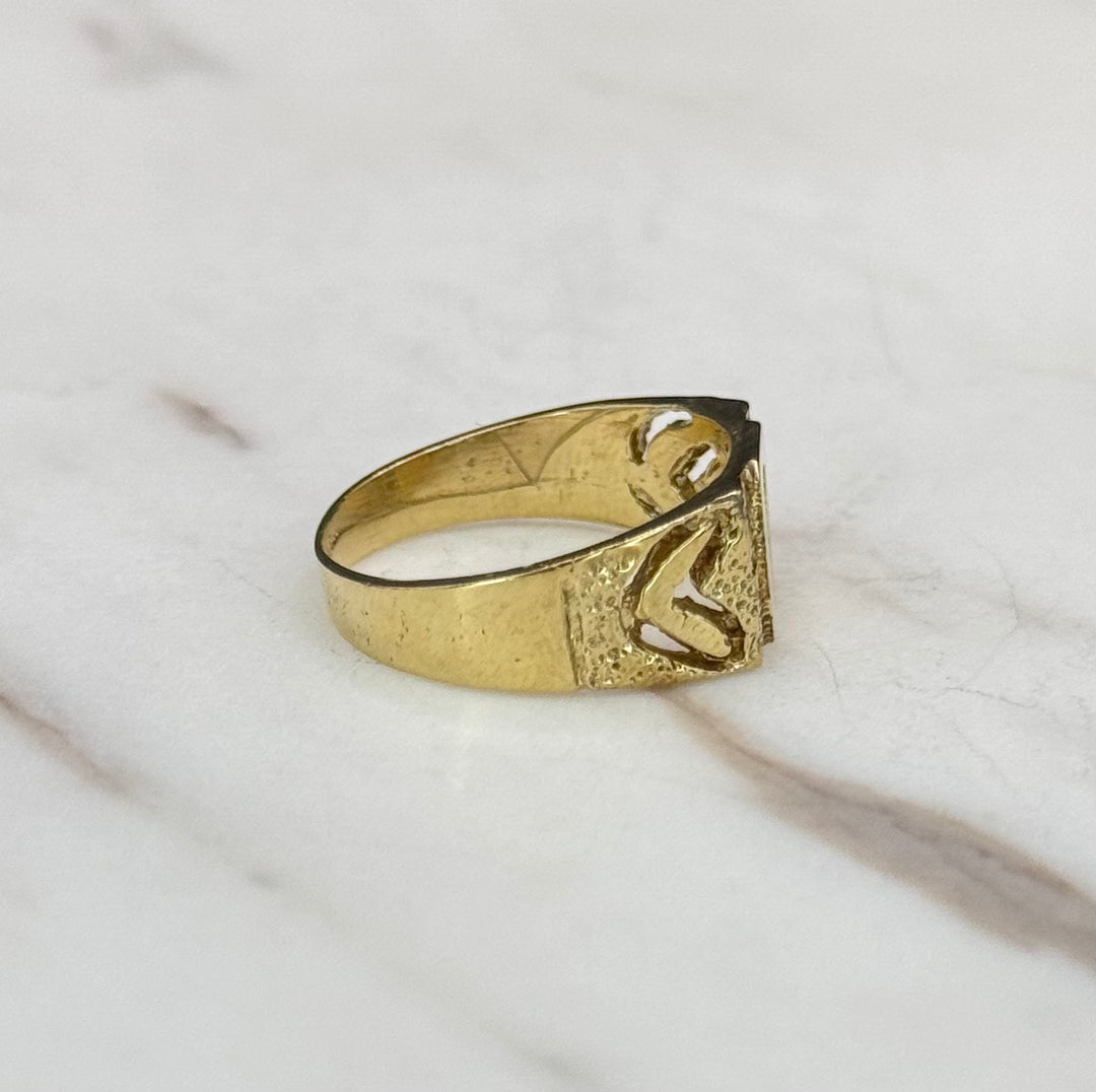10K GOLD HORSESHOE RING
