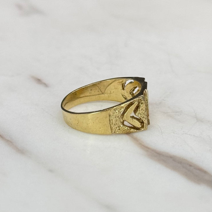 10K GOLD HORSESHOE RING