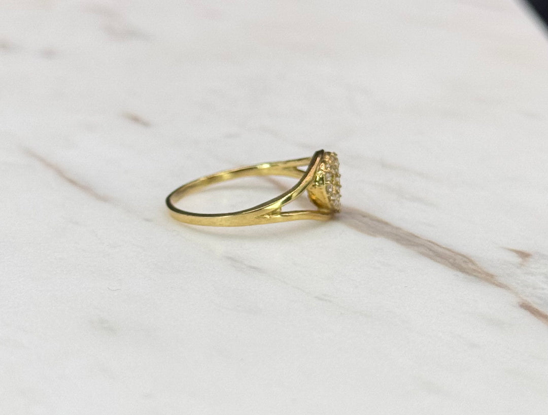 10K GOLD CZ HEART RING