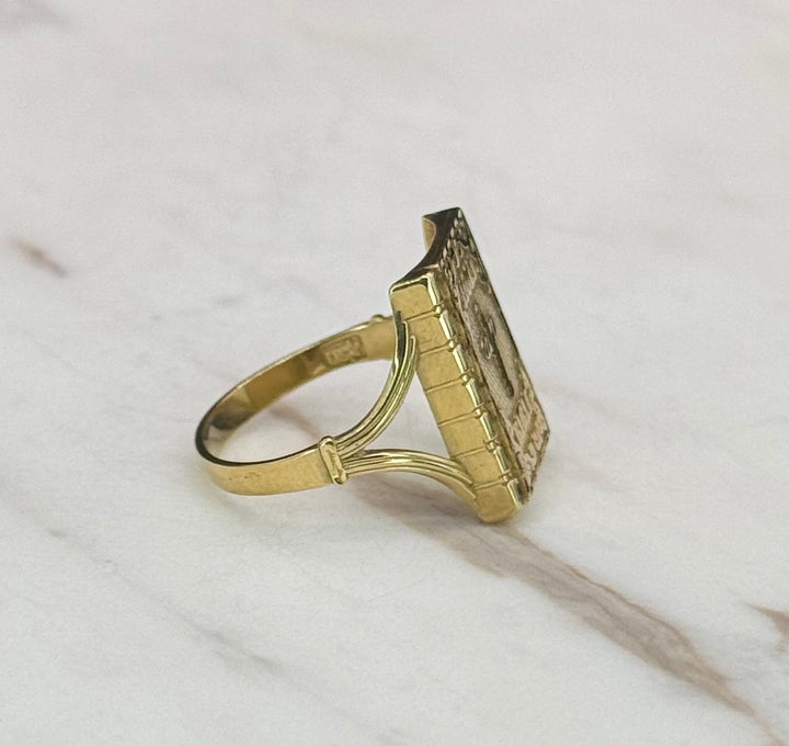 10K GOLD HOLY BIBLE  RING