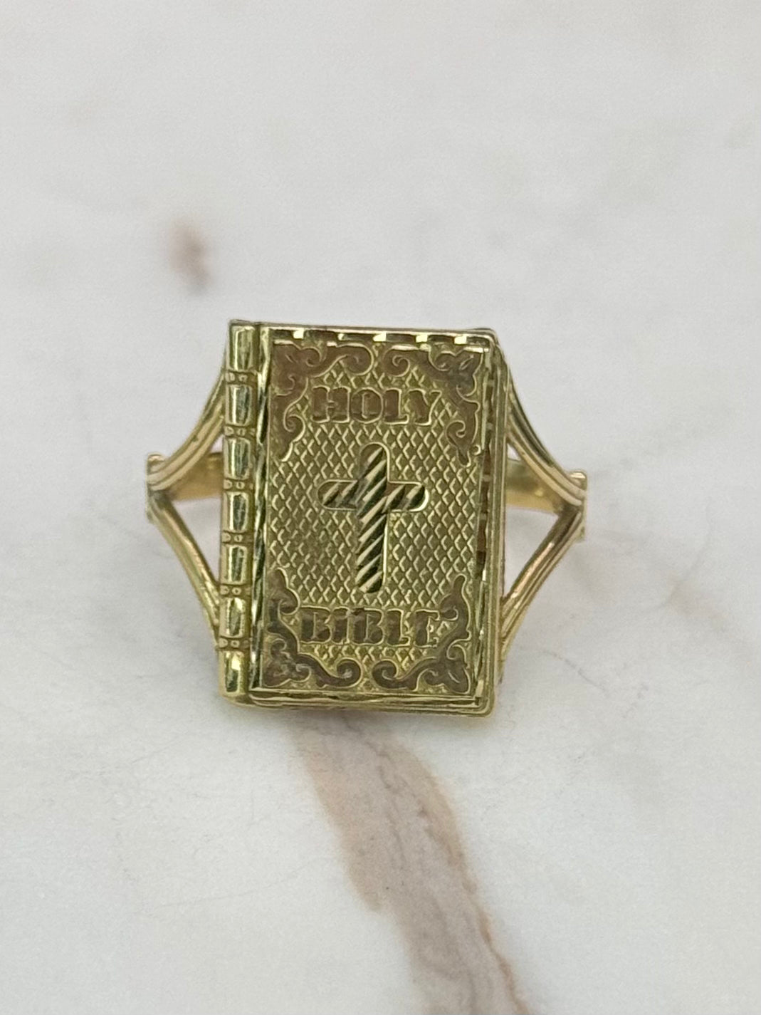 10K GOLD HOLY BIBLE  RING