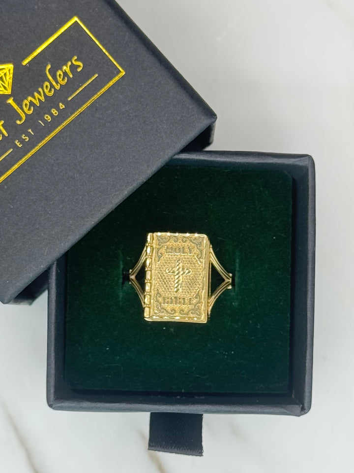 10K GOLD HOLY BIBLE  RING