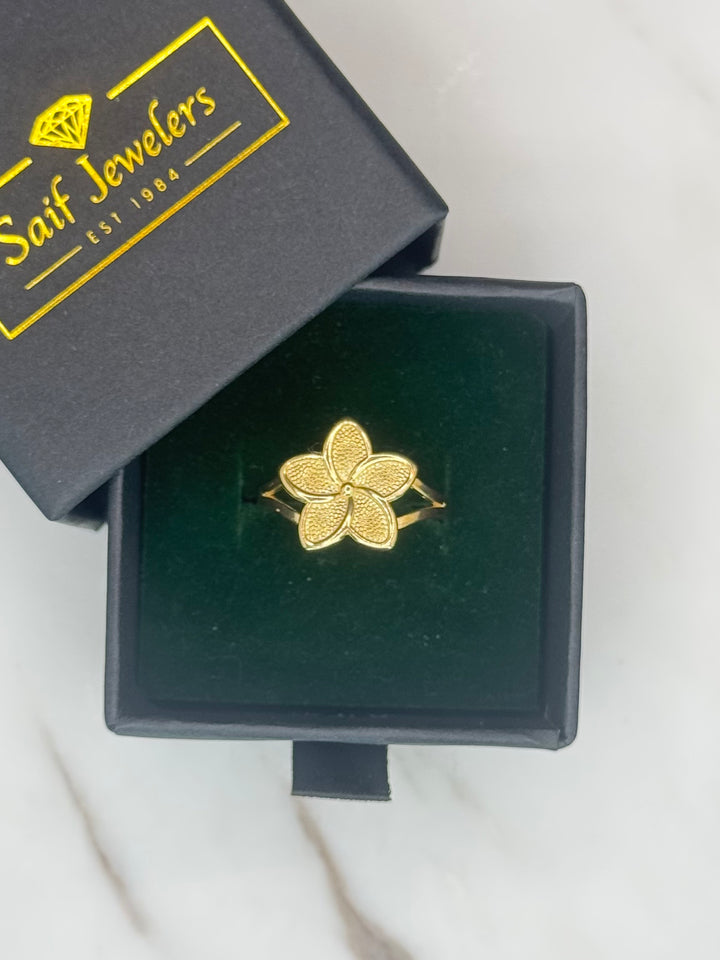 10K GOLD FLOWER RING