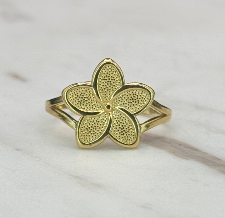 10K GOLD FLOWER RING