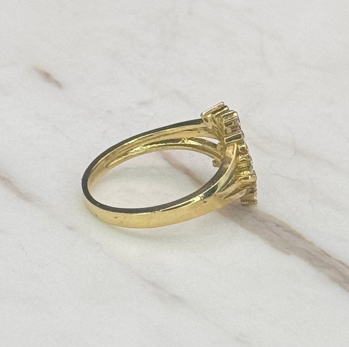 10K GOLD QUINCEANERA CZ STAR RING