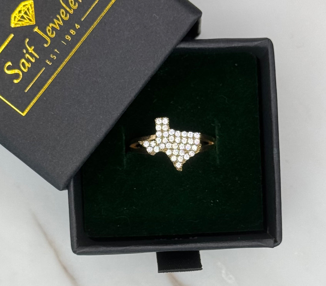 10K GOLD TEXAS CZ RING