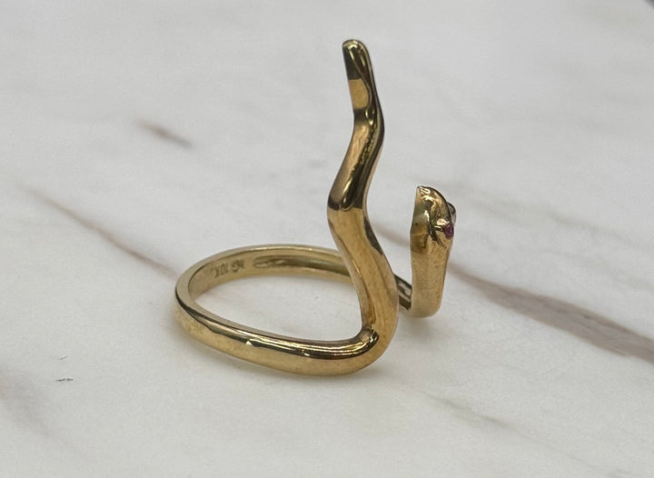 10K GOLD VINTAGE SNAKE RING