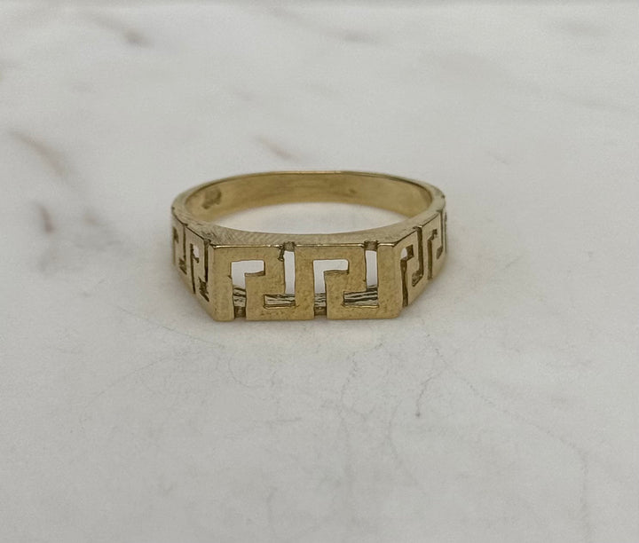 10K GOLD GREEK DESIGN BAND