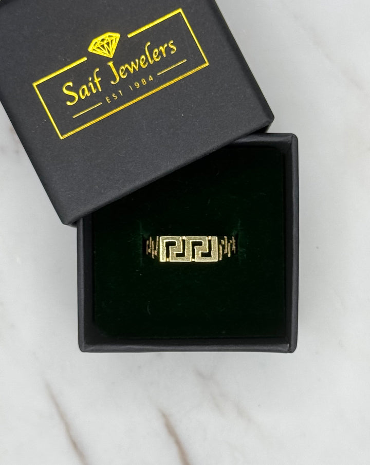 10K GOLD GREEK DESIGN BAND