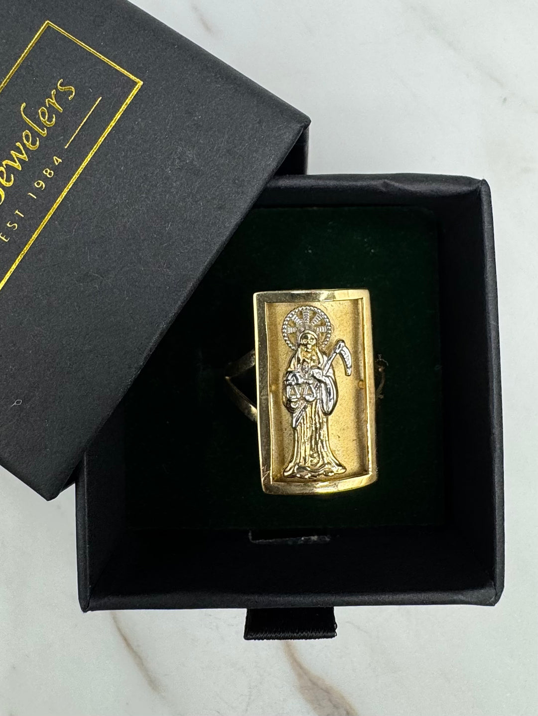 10K GOLD SANTA MUERTE RING