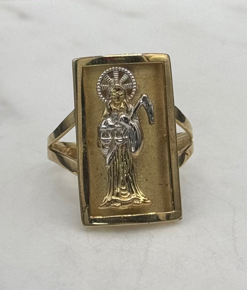 10K GOLD SANTA MUERTE RING