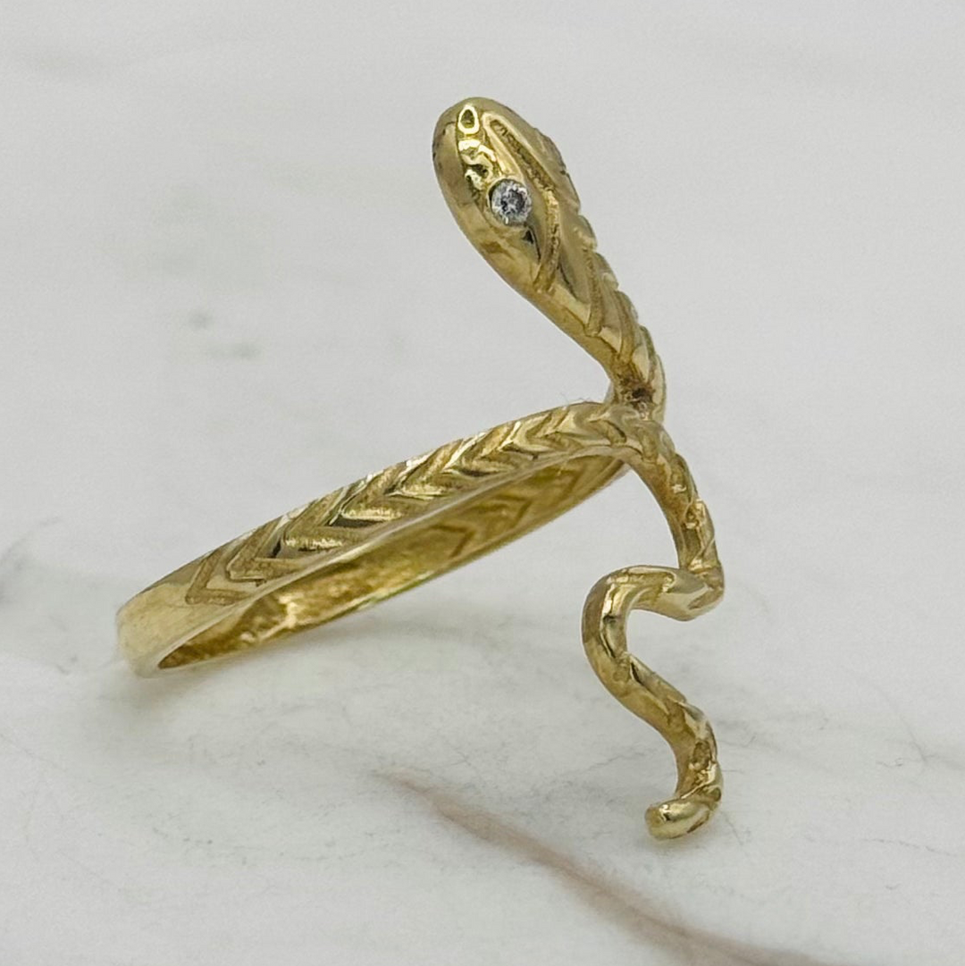 10K GOLD SNAKE RING