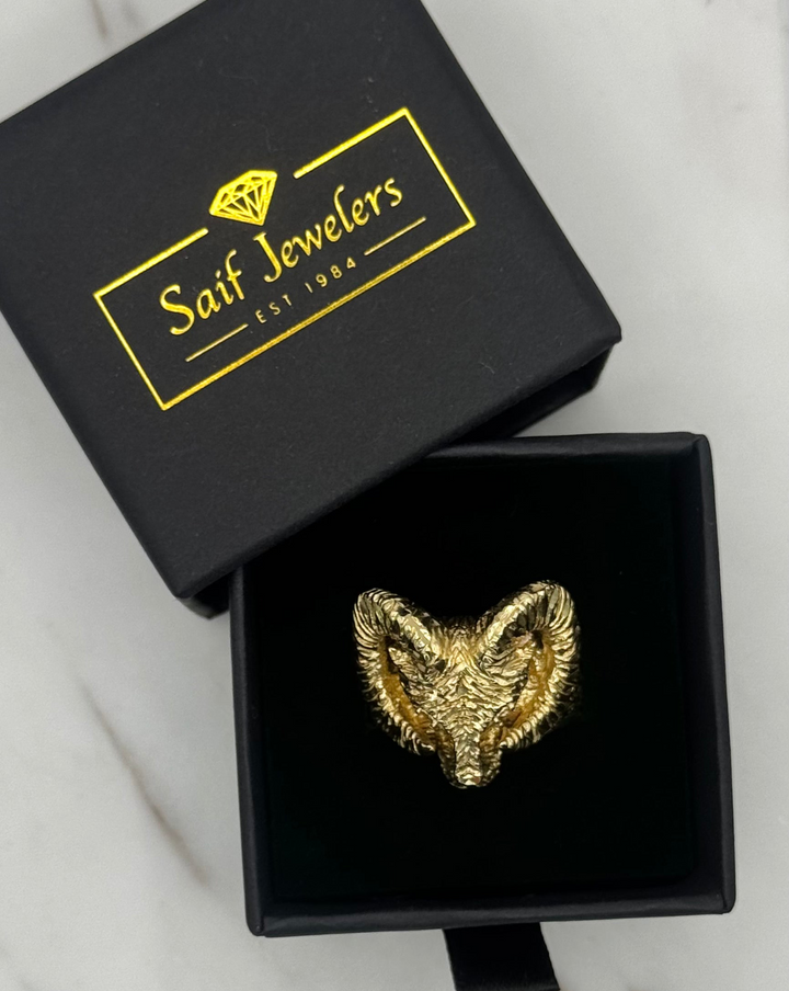 10K GOLD RAM’S HEAD RING