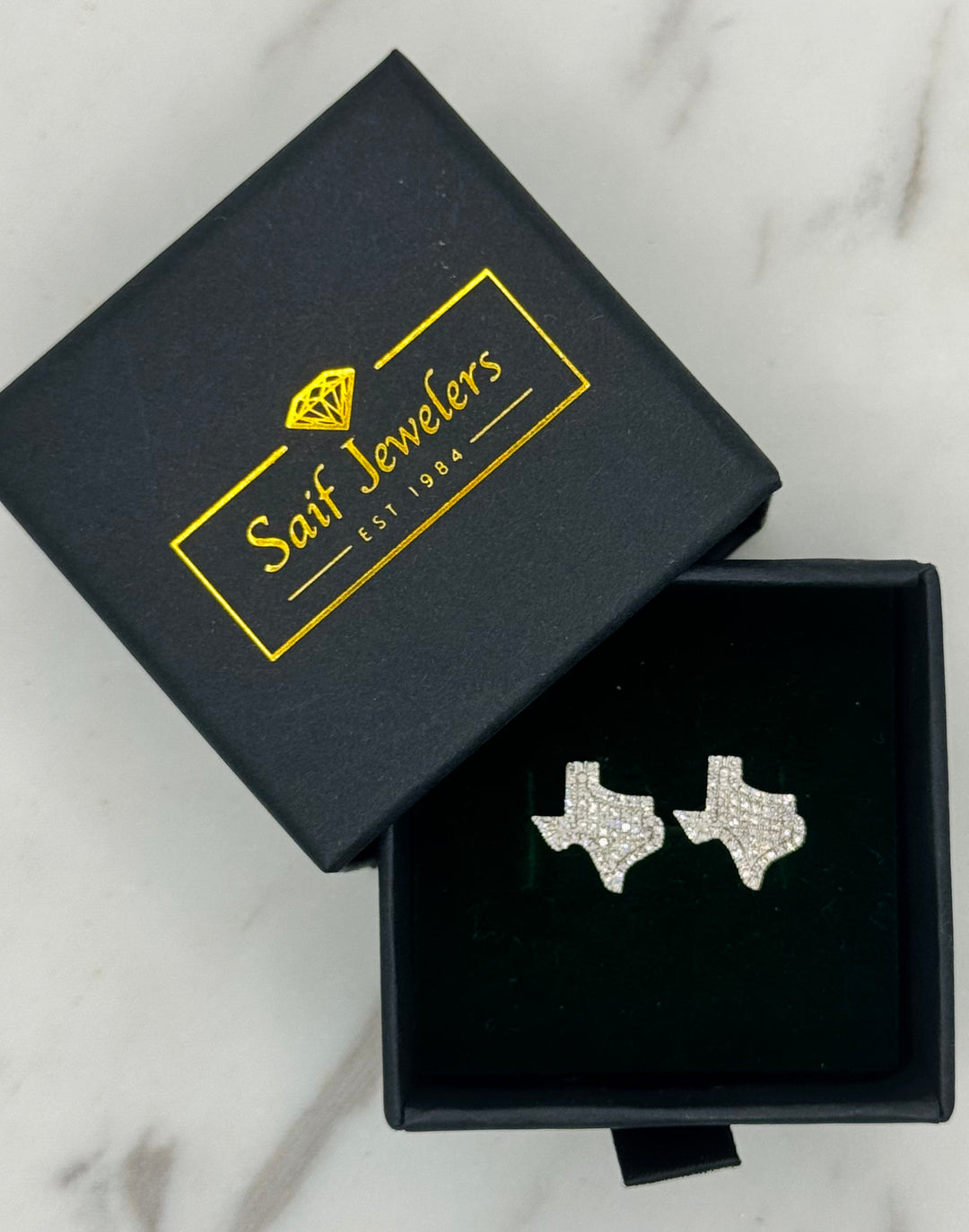 10K GOLD TEXAS DIAMOND STUDS