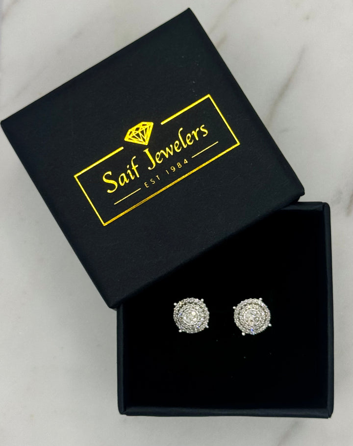 10K GOLD ROUND DIAMOND STUDS