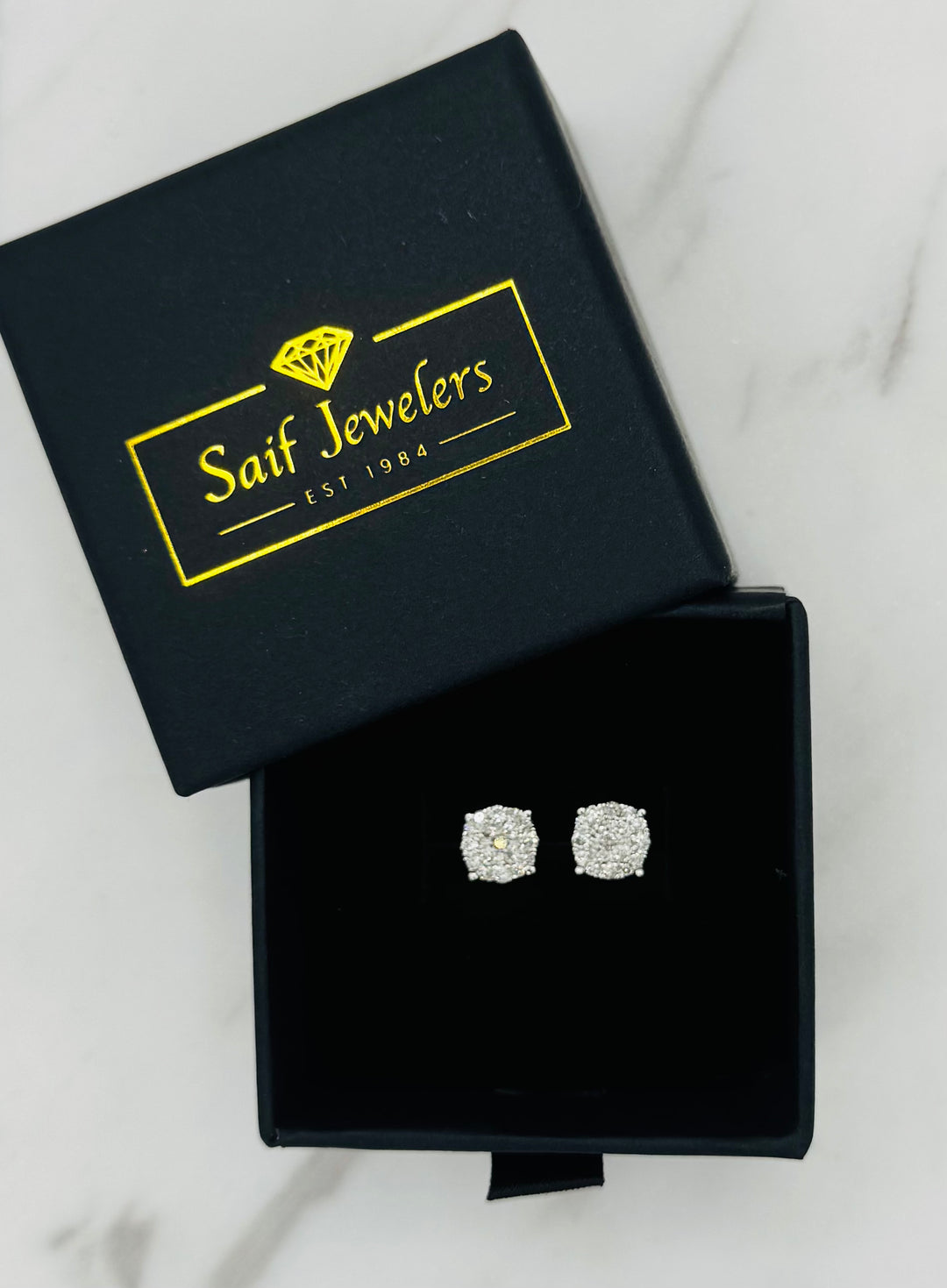 10K GOLD ROUND DIAMOND STUDS