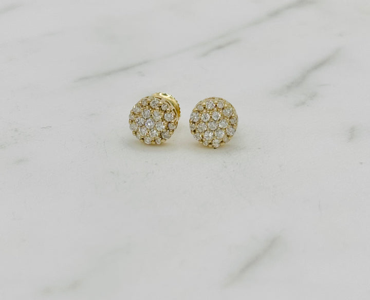 10K GOLD ROUND DIAMOND STUDS