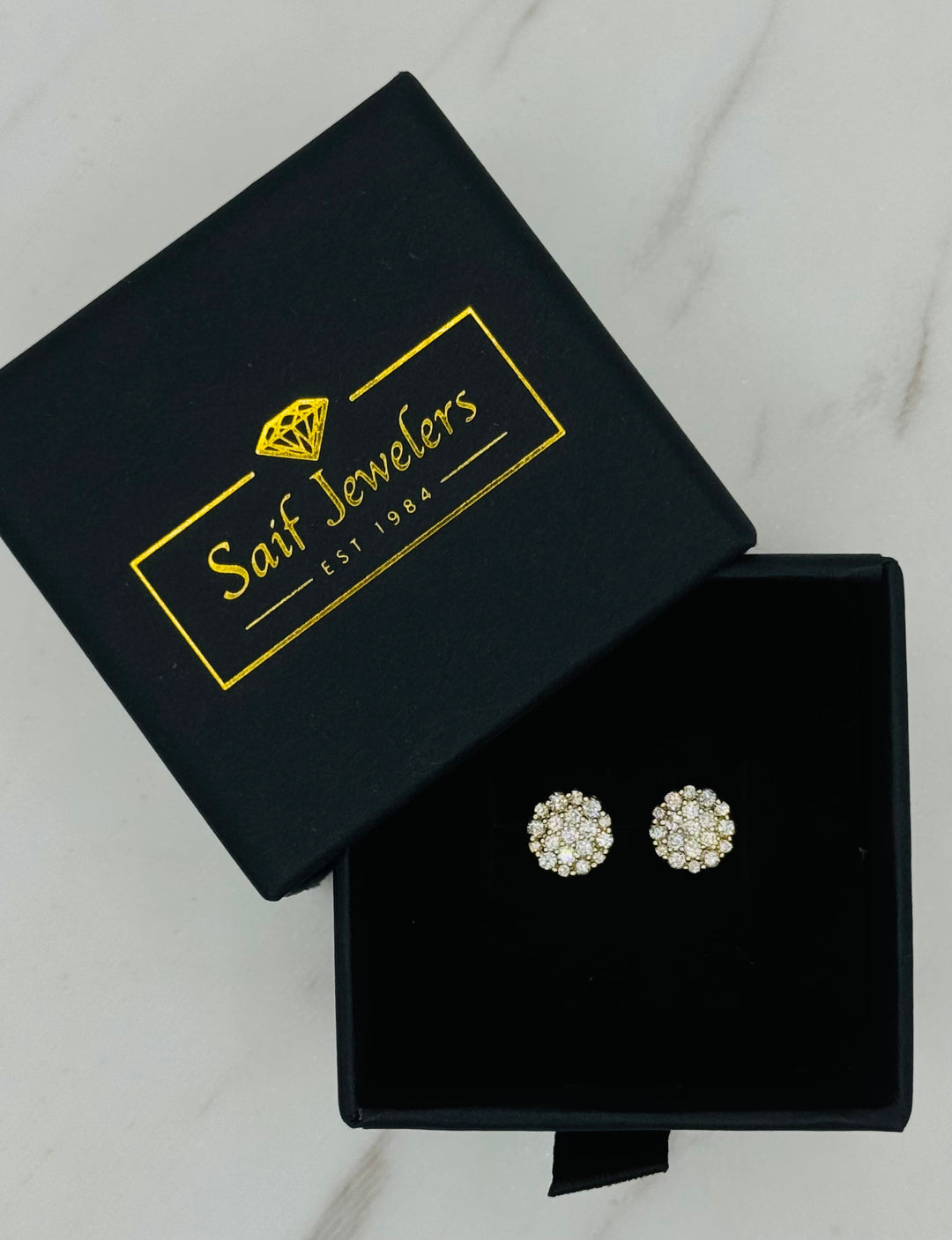 10K GOLD ROUND DIAMOND STUDS