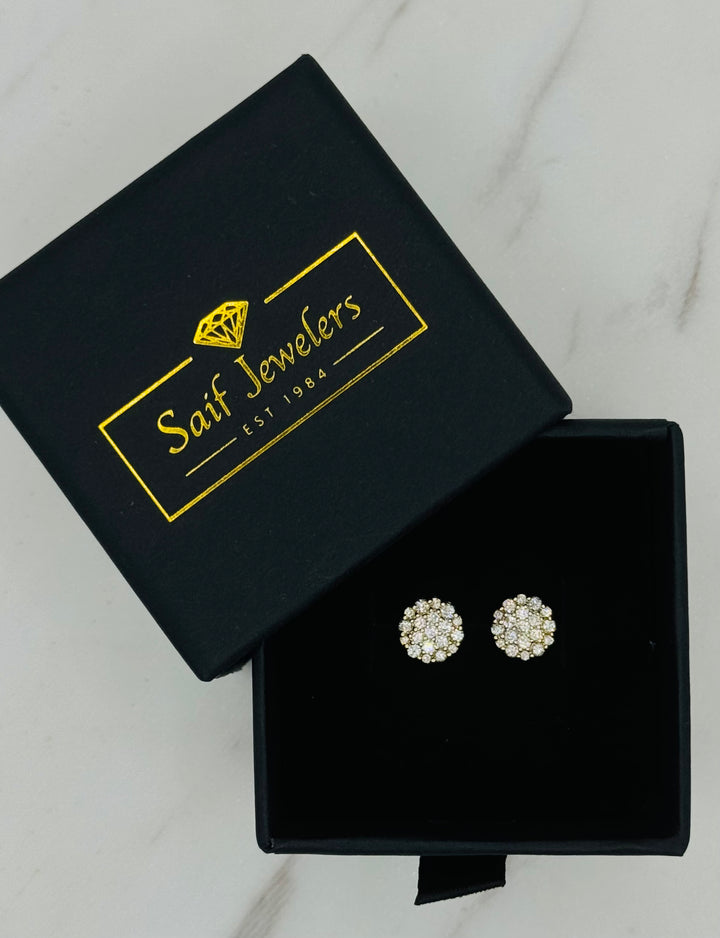10K GOLD ROUND DIAMOND STUDS