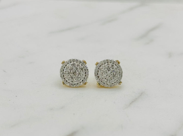 10K GOLD ROUND DIAMOND STUDS