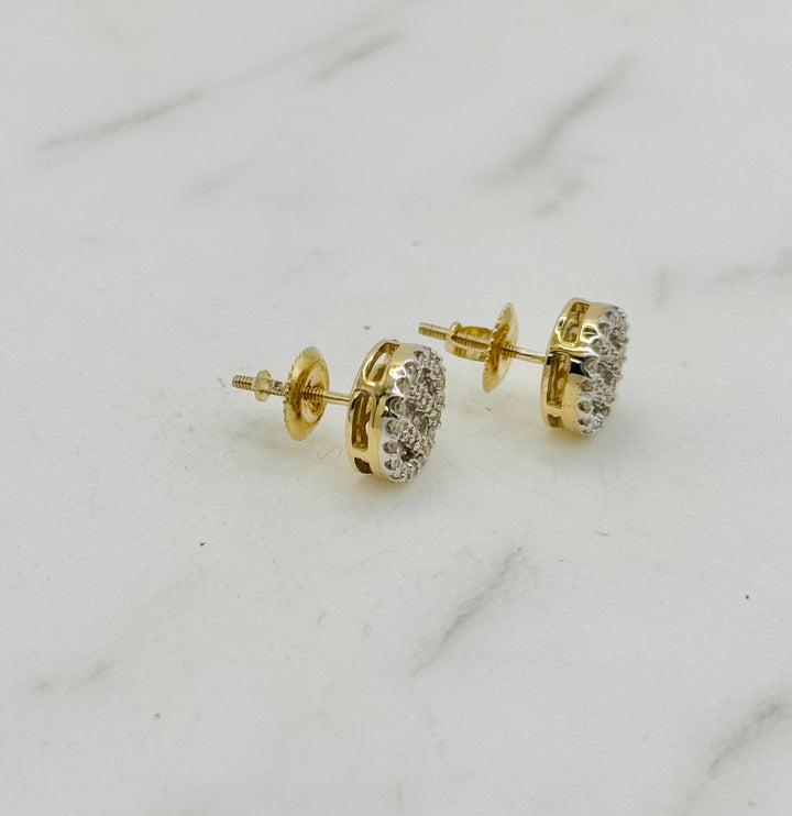 10K GOLD ROUND DIAMOND STUDS
