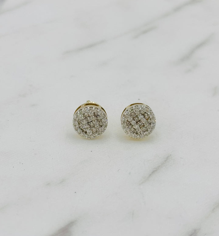 10K GOLD ROUND DIAMOND STUDS