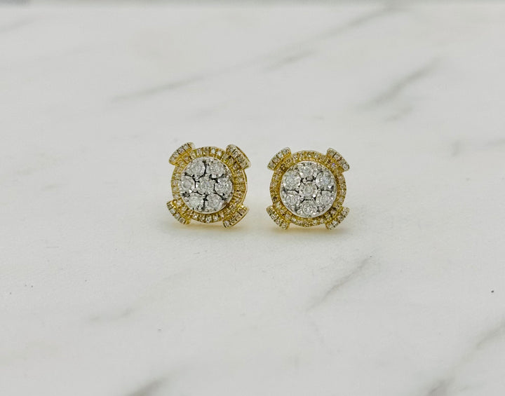 10K GOLD ROUND DIAMOND STUDS