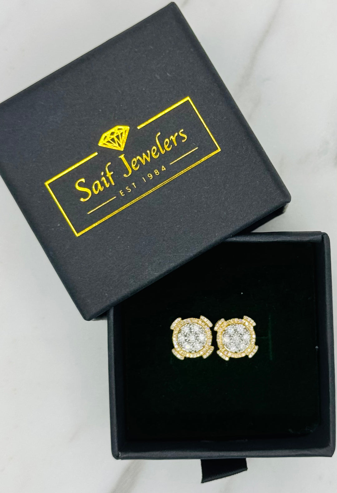 10K GOLD ROUND DIAMOND STUDS