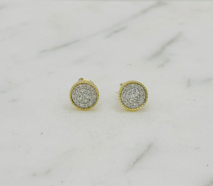 10K GOLD ROUND DIAMOND STUDS