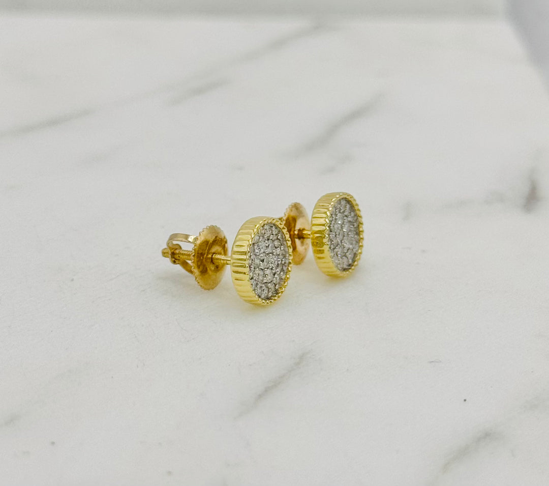 10K GOLD ROUND DIAMOND STUDS