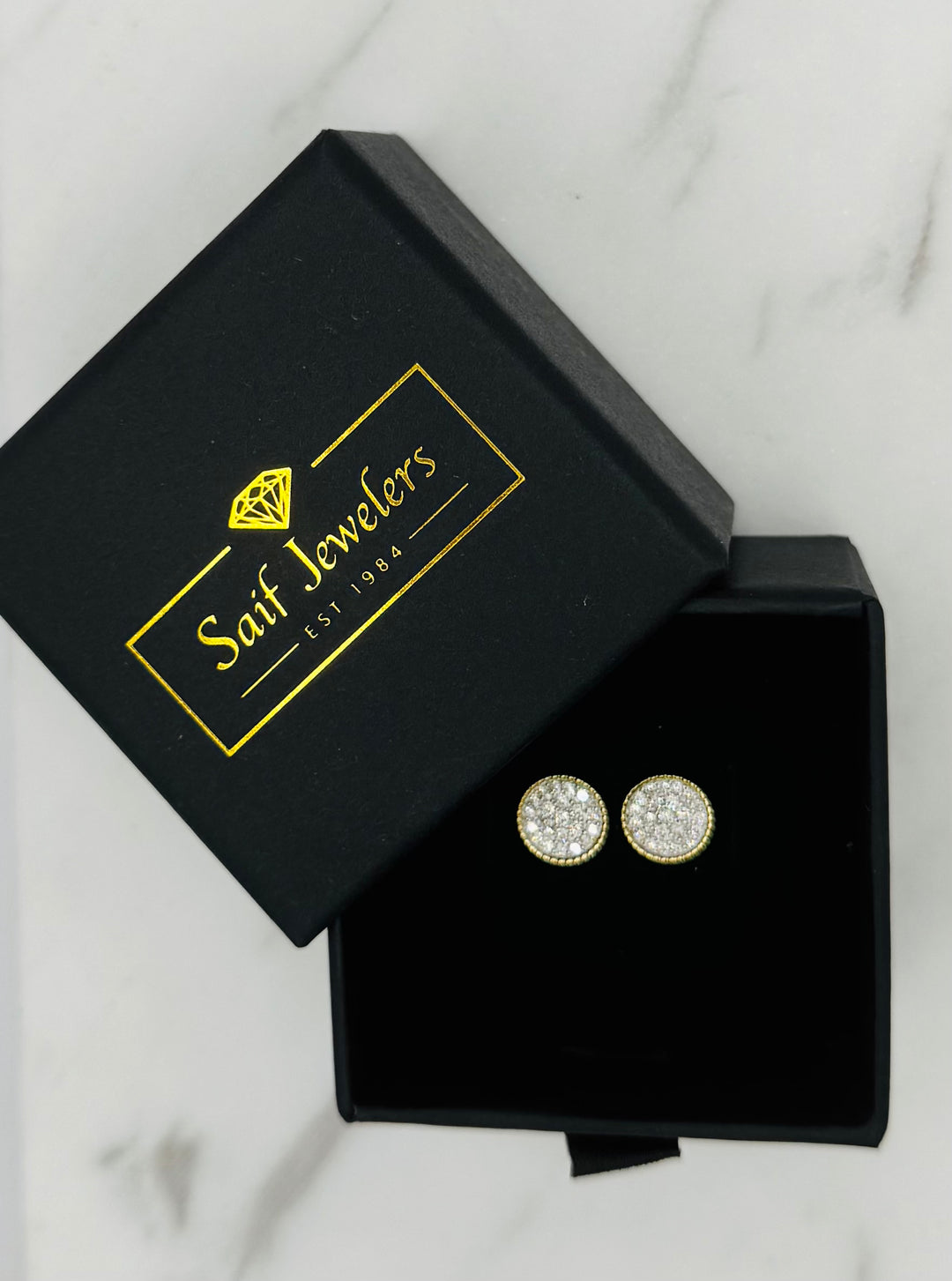 10K GOLD ROUND DIAMOND STUDS