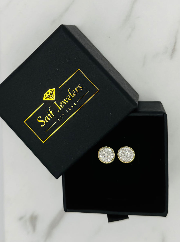 10K GOLD ROUND DIAMOND STUDS