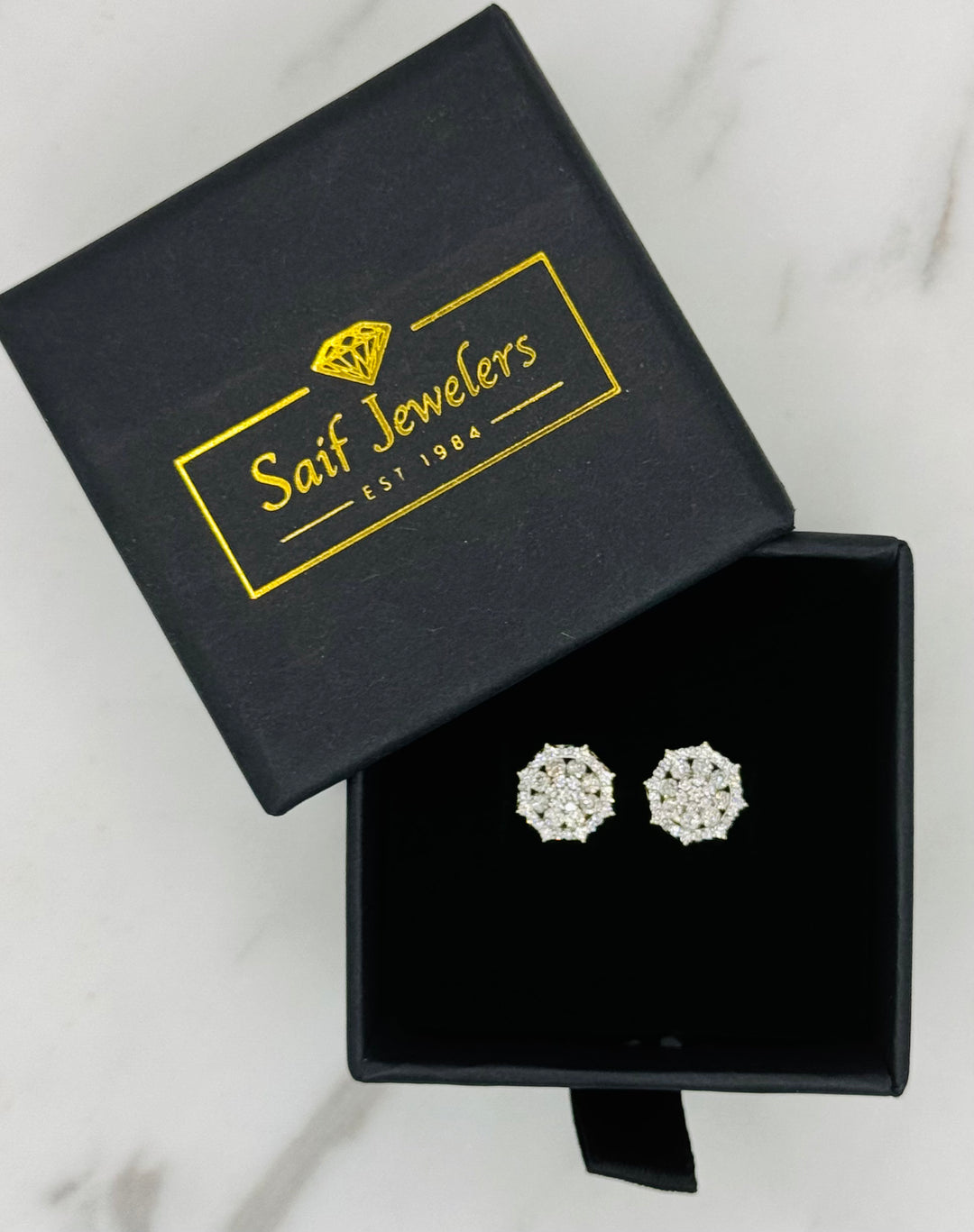 10K GOLD ROUND DIAMOND STUDS