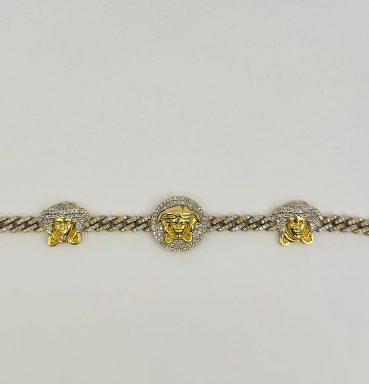 10K GOLD WITH DIAMOND VERSACE BRACELET