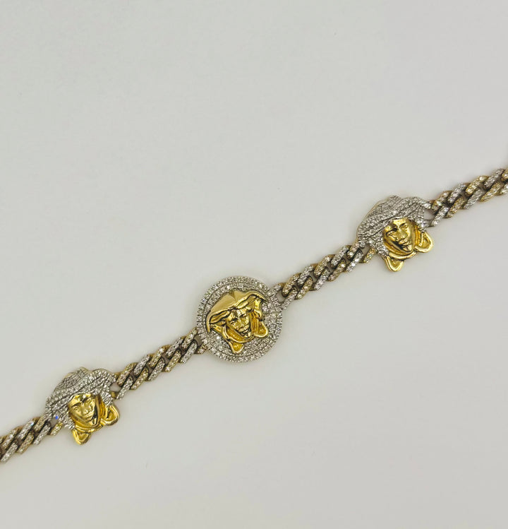 10K GOLD WITH DIAMOND VERSACE BRACELET